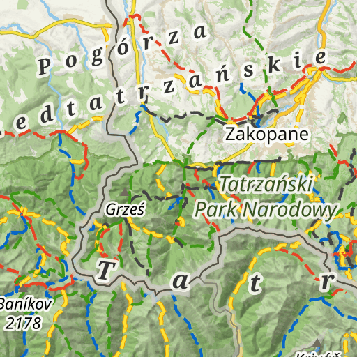 tatry mapa turystyczna Tatry   mapa szlaków turystycznych | mapa turystyczna.pl