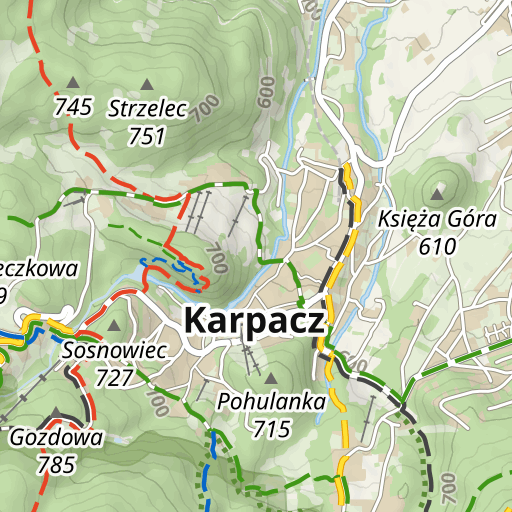 mapa turystyczna karpacz Zdjęcie: Karpacz, Łomniczka   Karpacz, Wilcza Poręba | mapa 